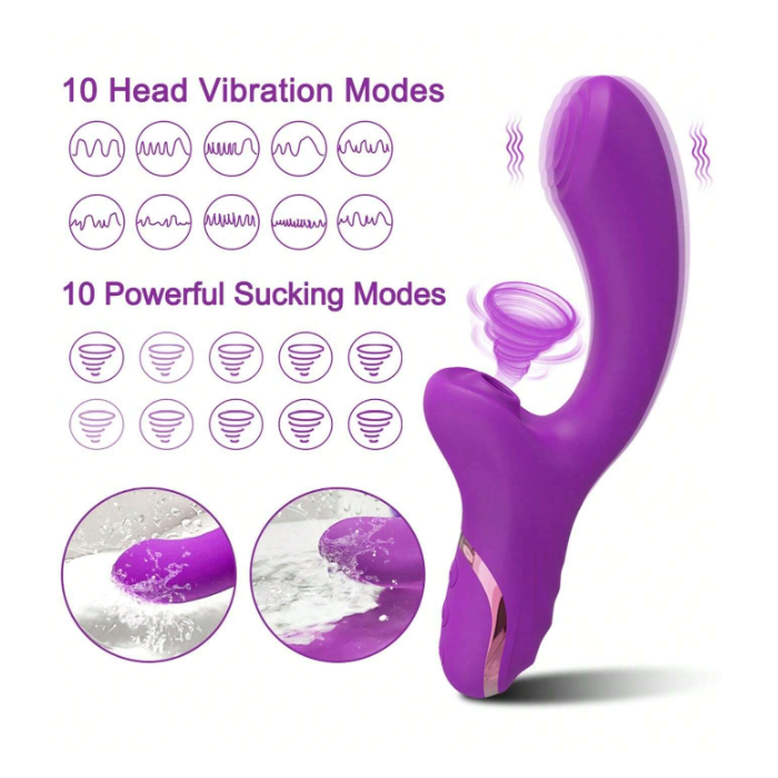 Vibrador Succionador Clitoris 10 Succiones 10 Velocidades (P365}