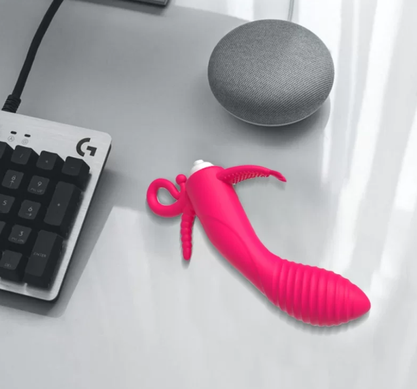 Vibrador Masajeador Dildo Estimulador de Clítoris y Punto G (P 369)