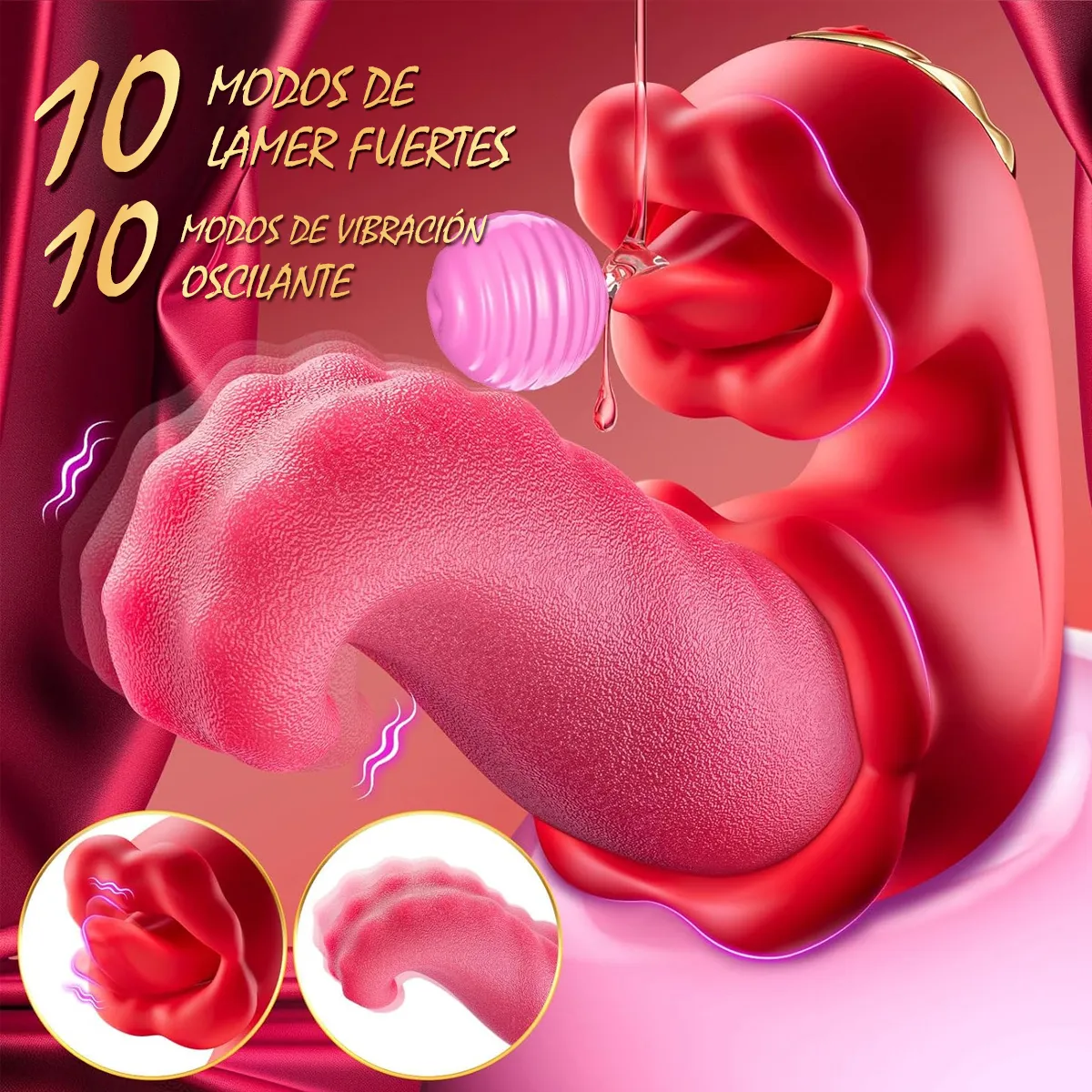 Vibrador Clítoris Estimulador Con Lengua Simulada ( 390)